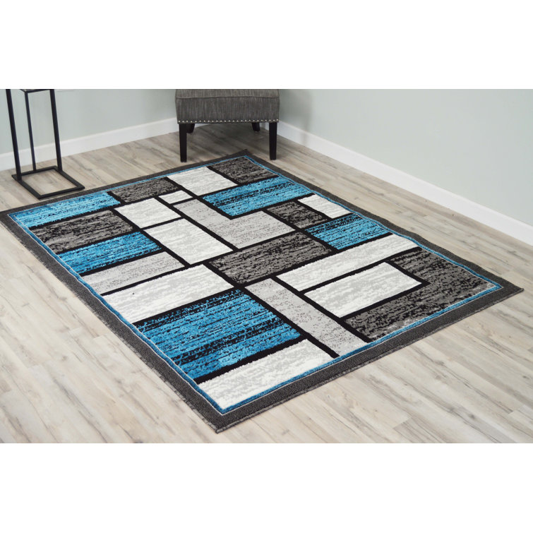 Latitude Run® Anarah Geometric Turquoise Area Rug & Reviews Wayfair.ca
